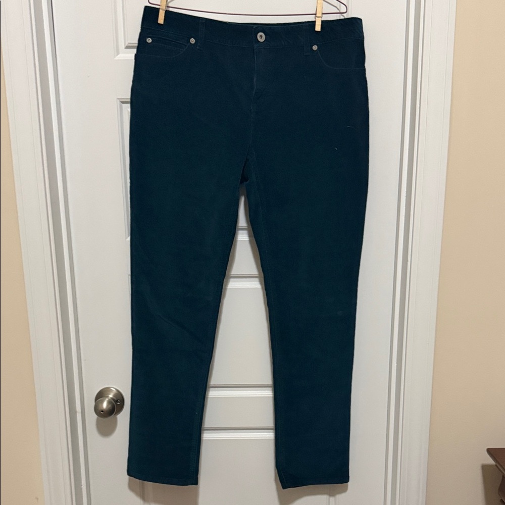 J. Jill Teal Straight-Leg corduroy Pants 12p